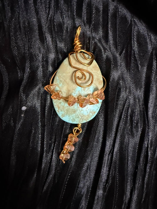 beaded turquoise